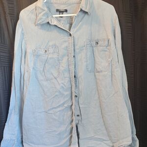 Chaps Blue Button Down Shirt